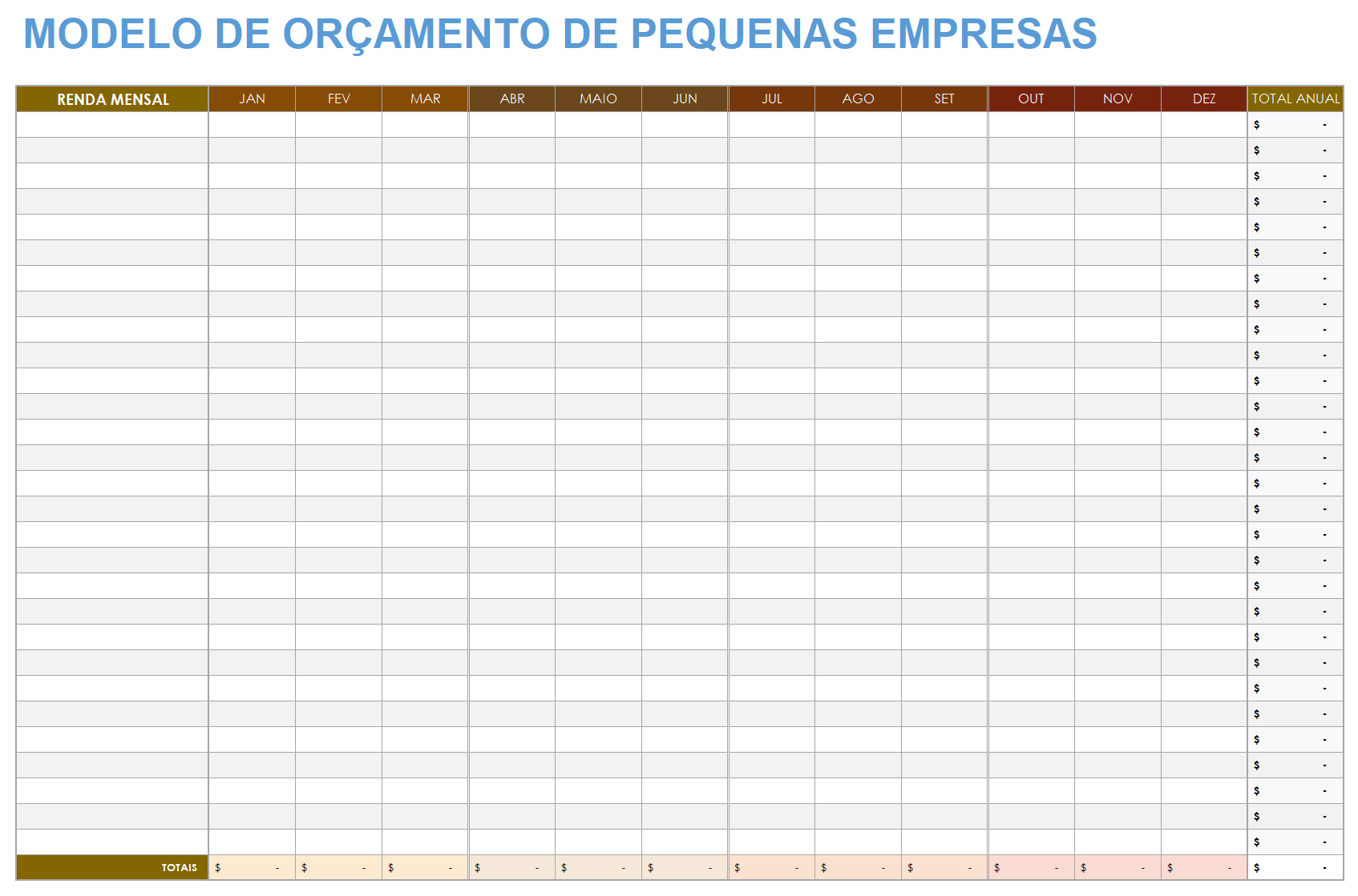  modelo de orçamento para pequenas empresas