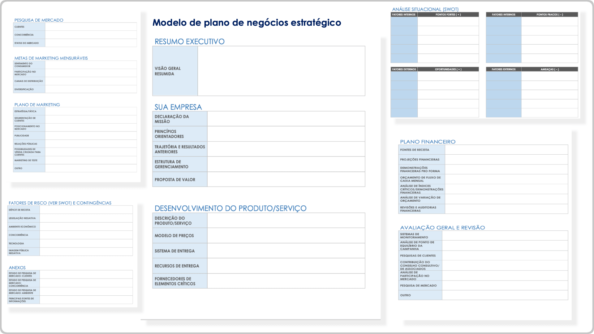  modelo de plano estratégico de negócios