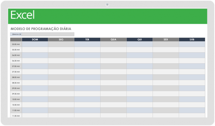 Programação diária