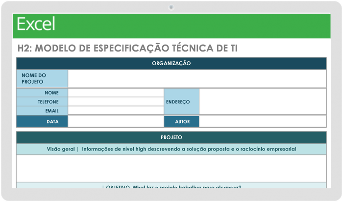 Modelo de Especificação Técnica de TI