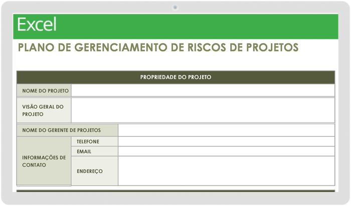 Modelo de Plano de Gerenciamento de Risco de Projeto